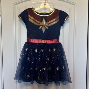 Captain Marvel Star Dress with Red Belt Size 6/6X
